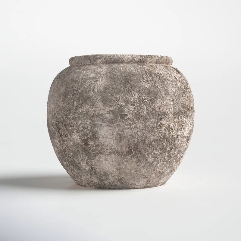 Kaci Gray 9.85" Indoor / Outdoor Terracotta Table Vase | Wayfair North America