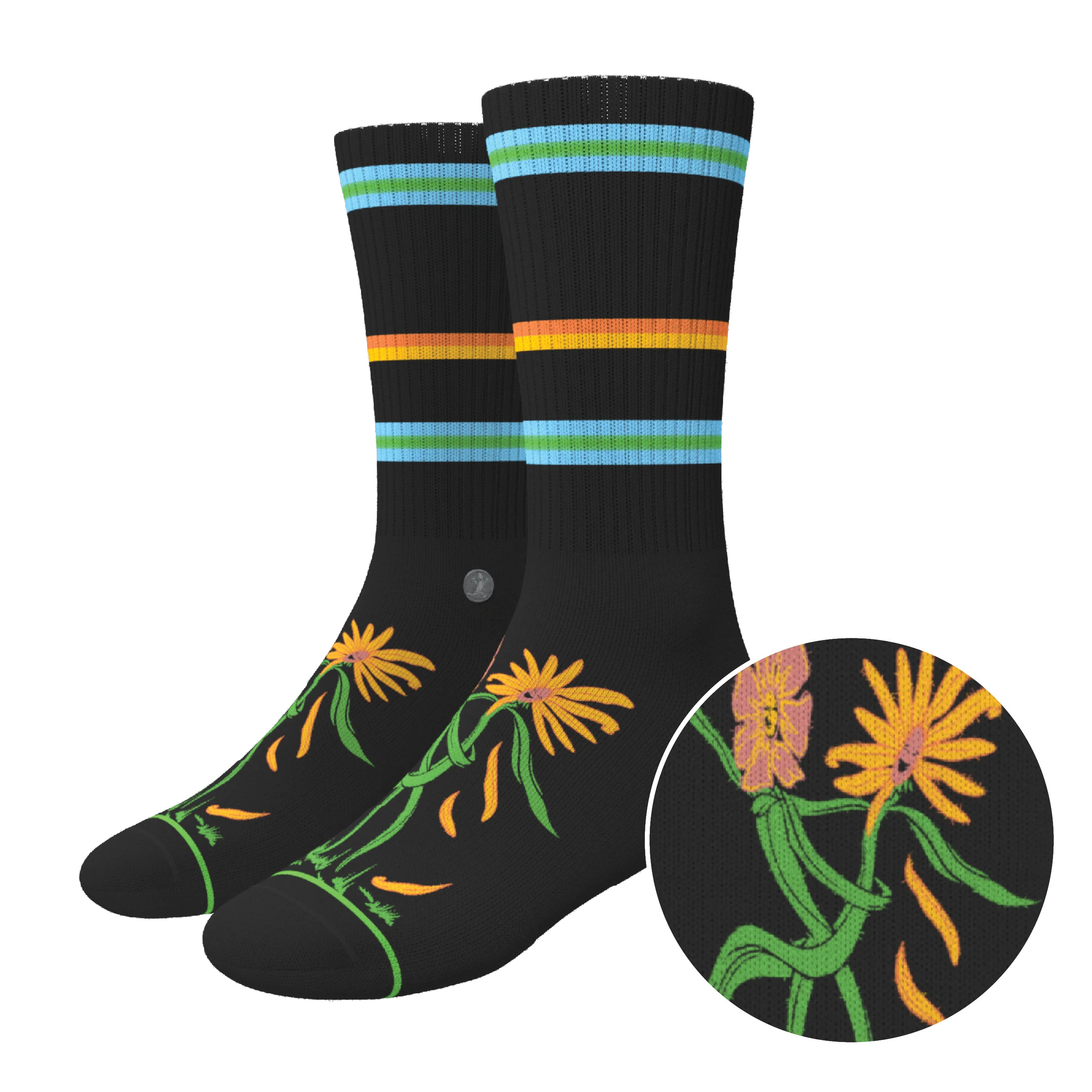 Naughty Floral Heel Hammock™ Crew Socks | Shinesty