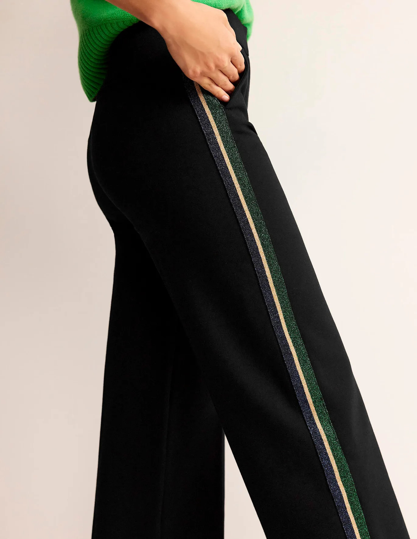 Black with Metallic Stripe | Boden (UK & IE)