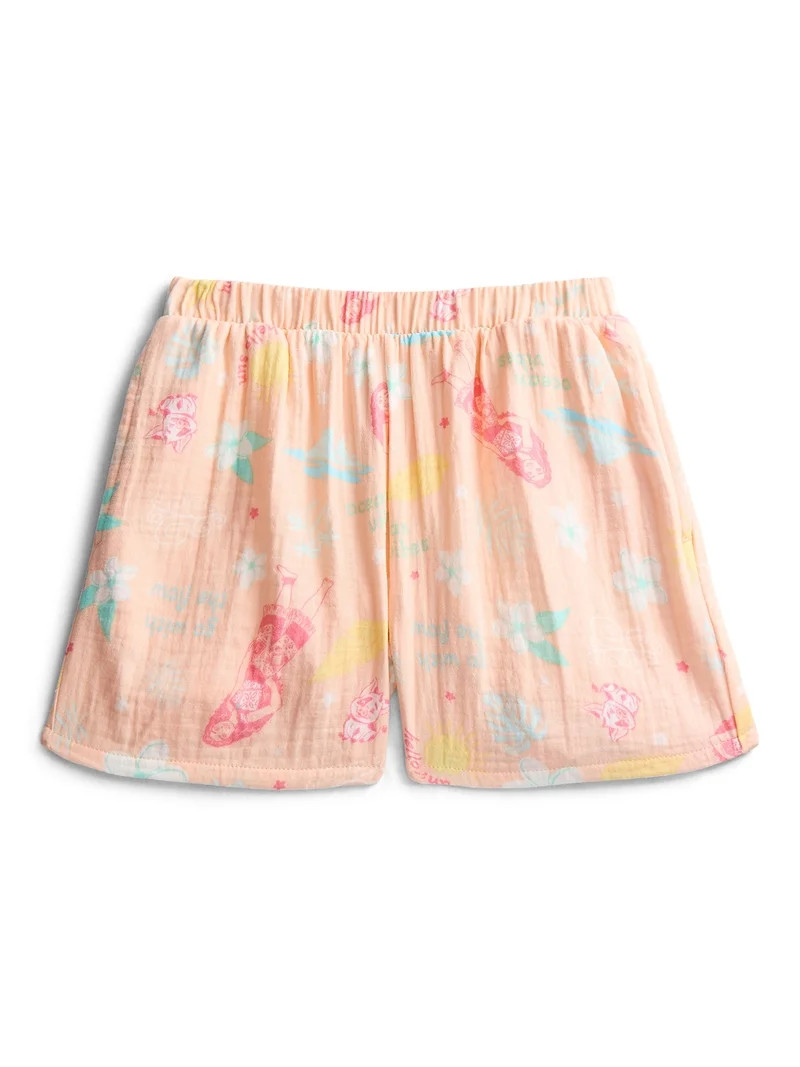 Disney Moana Girls Printed Cotton Shorts, Sizes 4-16 | Walmart (US)