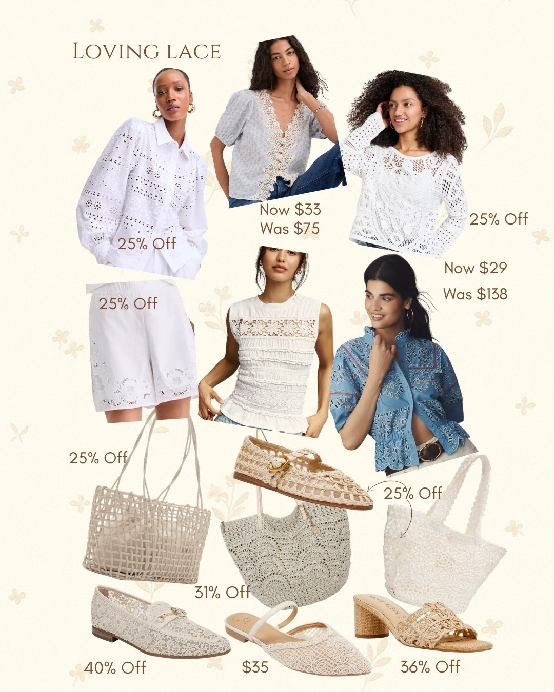 Loving Lave!🤍

These beautiful lace pieces are so elegant and refreshing for spring! 
On sale too! 🤍✨

#LTKSaleAlert #LTKTravel #LTKWorkwear