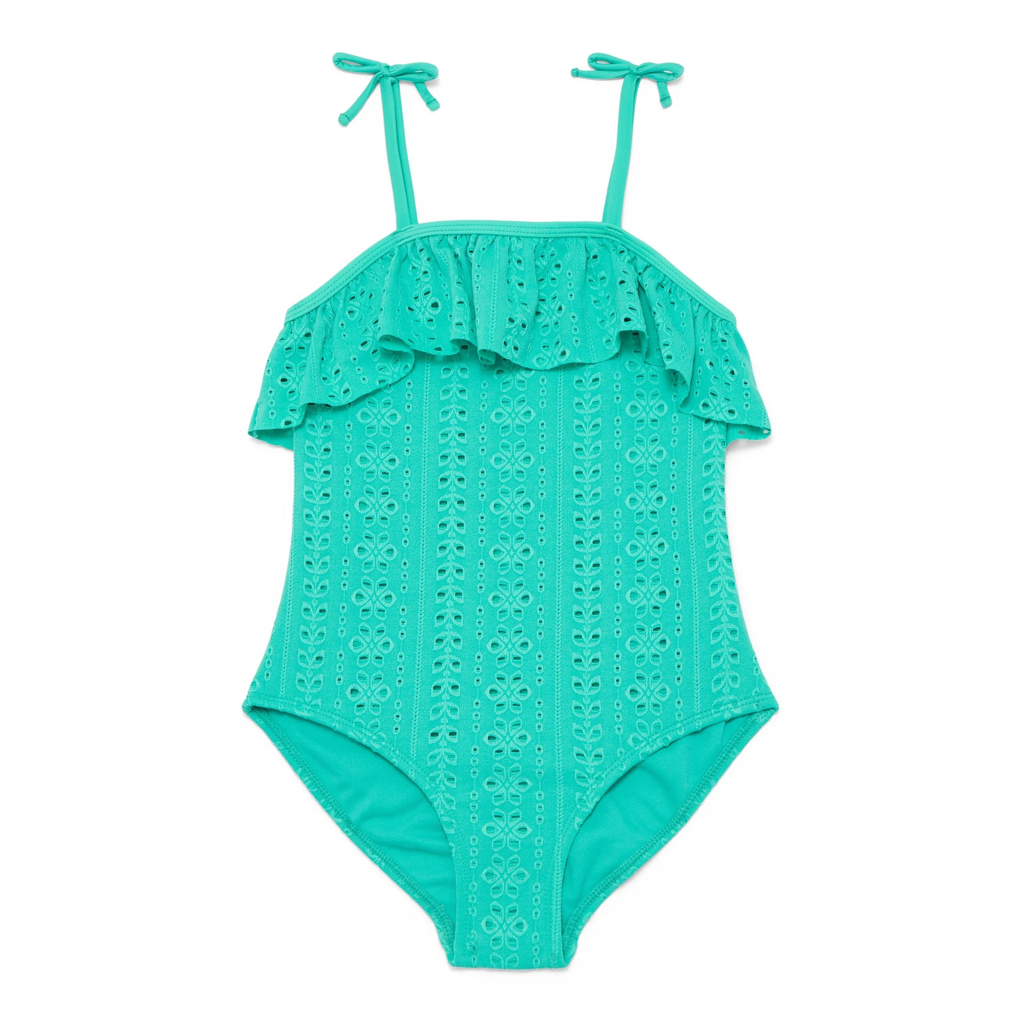 Wonder Nation Girl's Eyelet 1-Piece, Sizes 4-16 | Walmart (US)