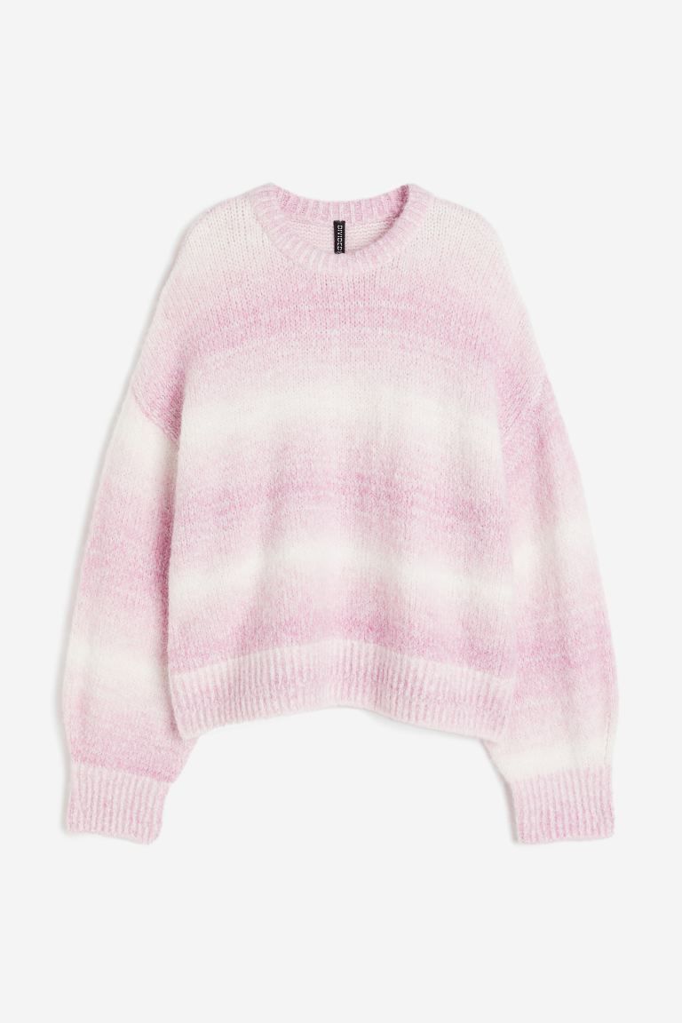 Jacquard-knit Sweater - Light pink/ombre - Ladies | H&M US | H&M (US + CA)