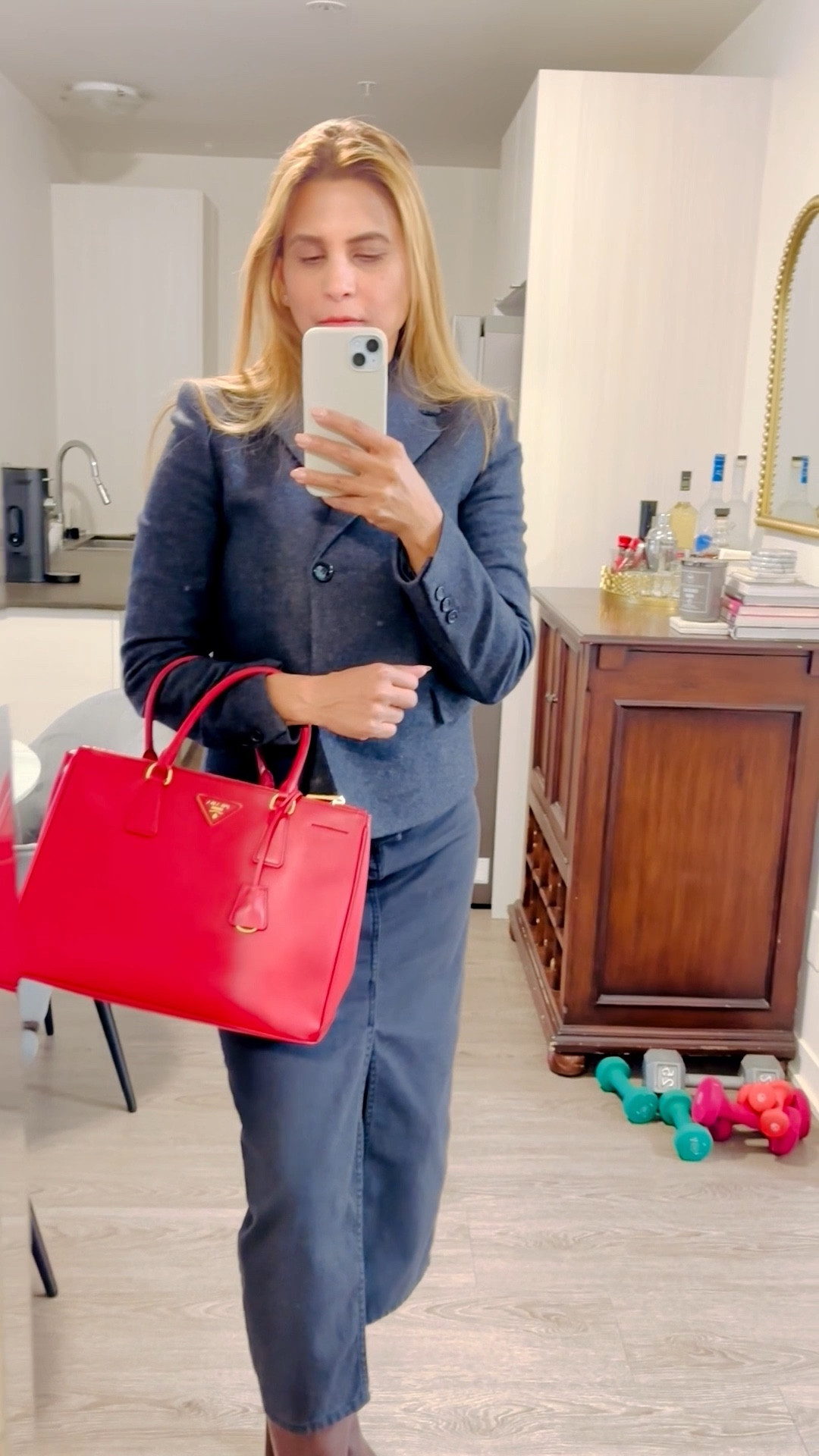 Grey and red don’t go out of fashion. Compliment earning colours and head turning bag.  PRADA the classic. 

#LTKStyleTip #LTKWorkwear #LTKItBag