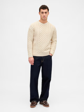 Relaxed Cable-Knit Sweater | Gap (US)