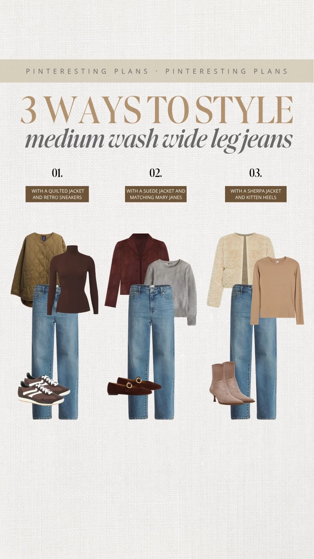 3 ways to style medium wash wide leg jeans 🙌🏻🙌🏻

Cropped trench, jacket, fall style, jeans, turtleneck 

#LTKStyleTip #LTKShoeCrush #LTKSeasonal