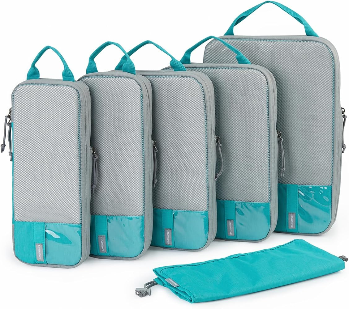 BAGSMART 6 Set /4 Set/2 Set Compression Packing Cubes for Travel, Lightweight Luggage Organizer B... | Amazon (US)