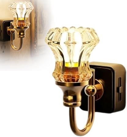 Flower Candle LED Vintage Plug in Night Light - Retro Decorative Plug Into Wall Nightlight, Warm ... | Amazon (US)