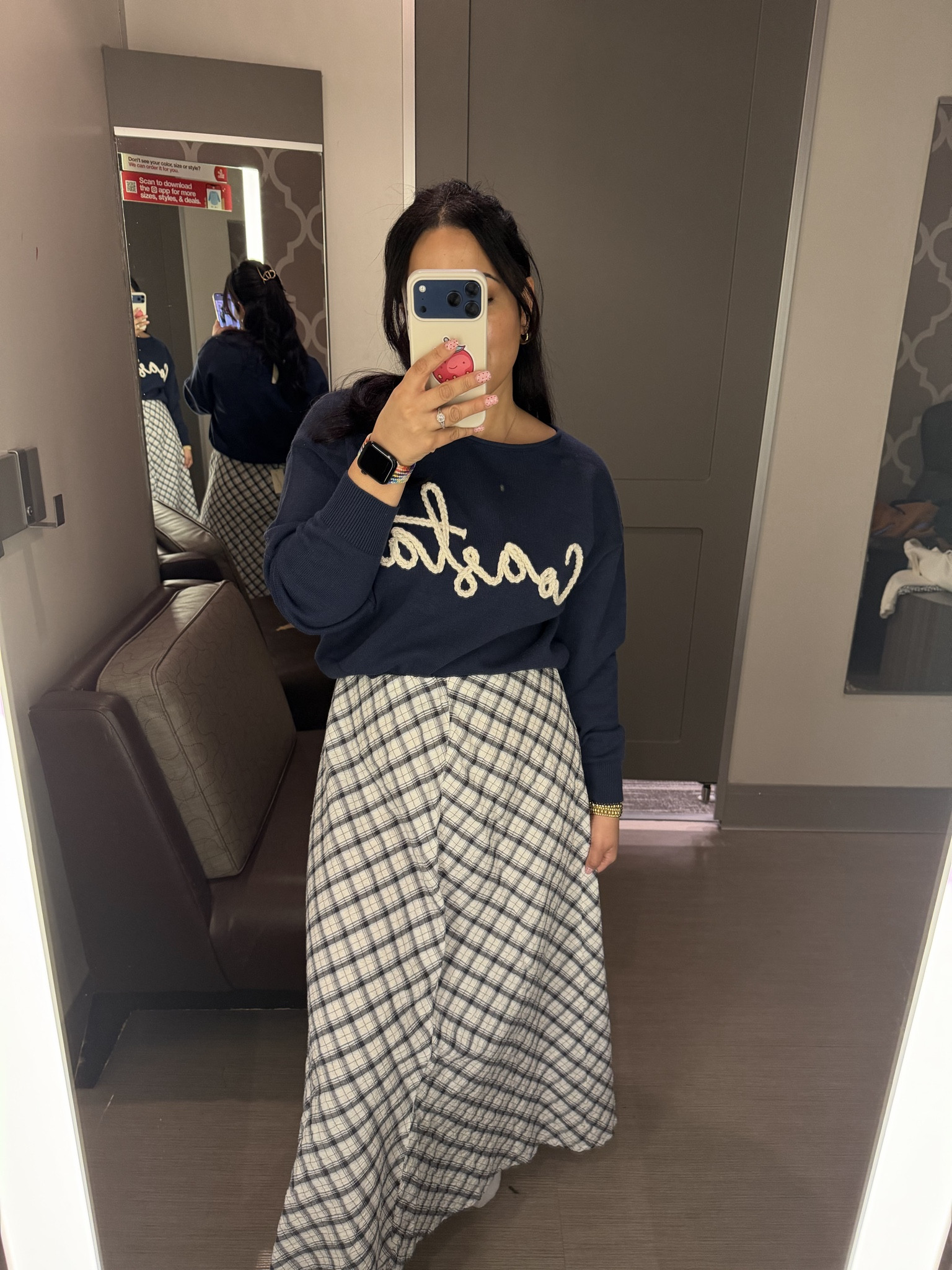 Target finds for spring! Love this plaid maxi skirt, true to size wearing a small and the cropped knit sweater in small 

 #LTKgrwm #LTKootd #LTKSaleAlert