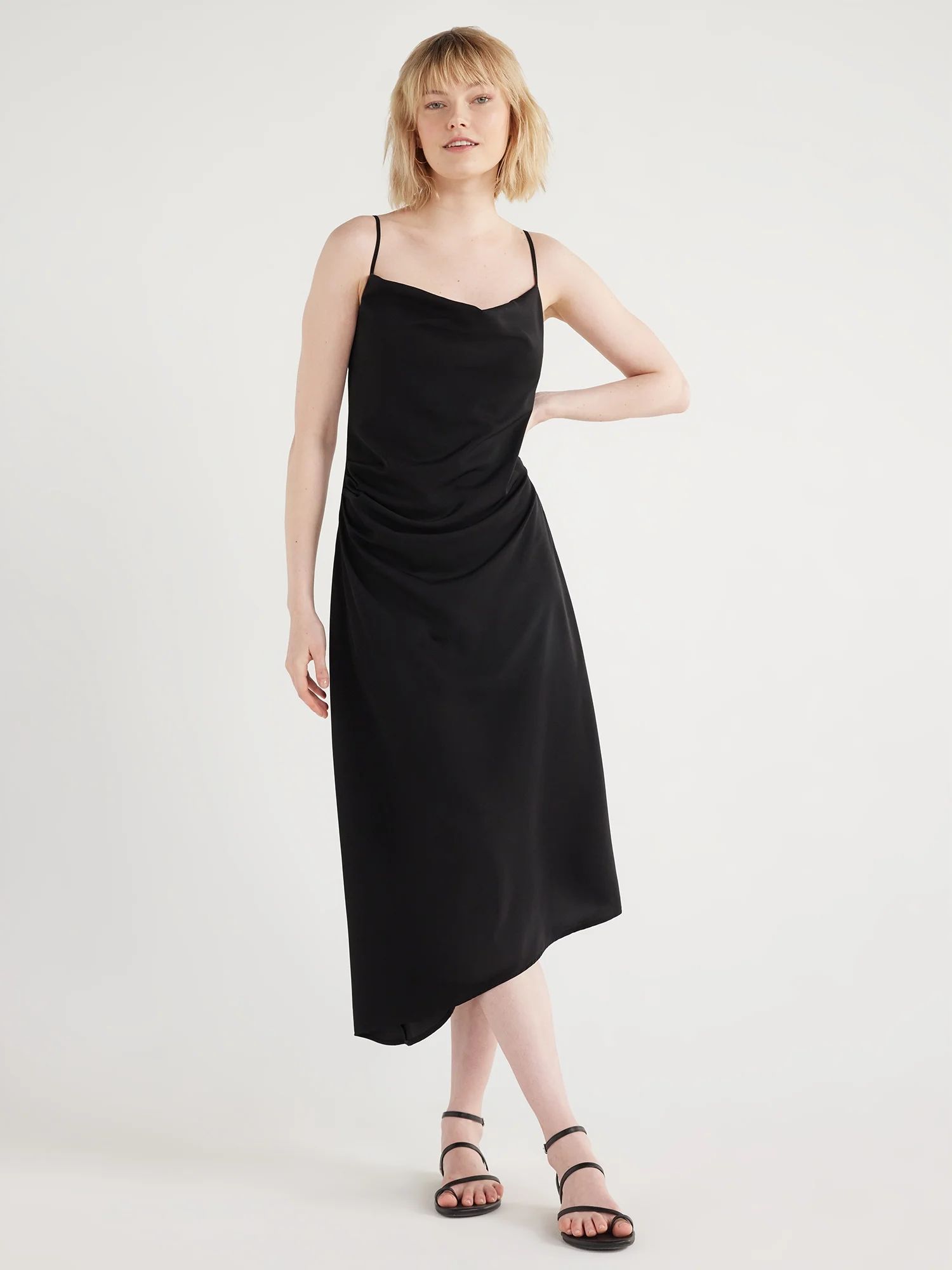 Scoop Women’s Cowl Neck Cami Dress, Sizes XS-XXL | Walmart (US)