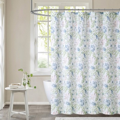 Field Floral Shower Curtain - Cottage Classics: Wildflower Pattern, 100% Cotton, Machine Washable, Ring Top | Target