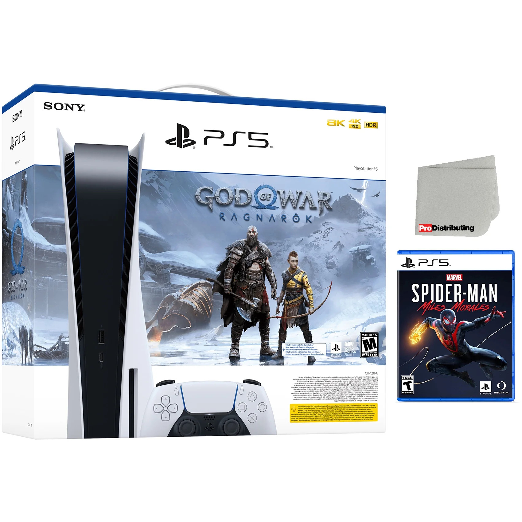 Sony PlayStation 5 Disc Edition PS5 –  God of War Ragnarök Bundle with Marvel's Spider-Man: Mi... | Walmart (US)