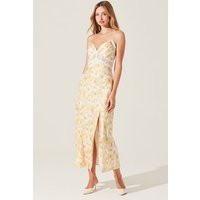 ASTR the Label | Ivanna Floral Lace Maxi Dress in Yellow green floral | Size L | ASTR The Label (US)