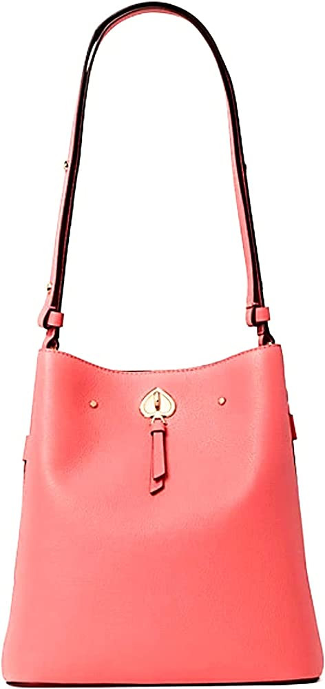 KATE SPADE NEW YORK MARTI LARGE BUCKET SHOULDER TOTE BAG GARDEN PINK LEATHER | Amazon (US)