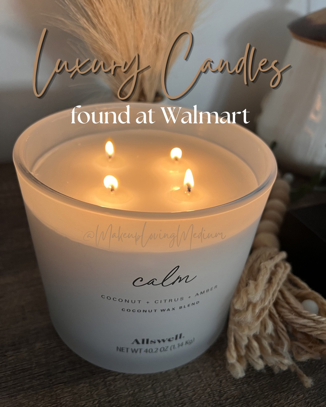 Luxury Candles found at Walmart🕯️

These are hands down my fav candles. I keep my home fully stocked at all times🙌🏼🤍

This 4 wick beauty has an impressive 56 hour burn time🥰


#LTKSpringSale #LTKHome #LTKmomlife