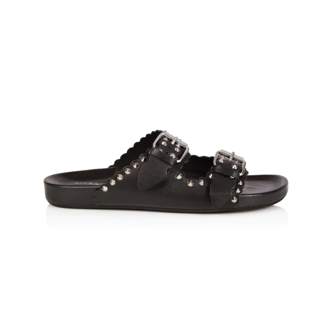 Moli: Black Leather Studded Sandals from Air & Grace | Air & Grace