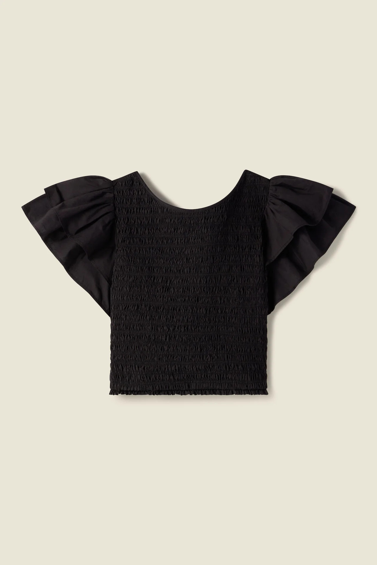 Cerise Top Black Poplin | TROVATA