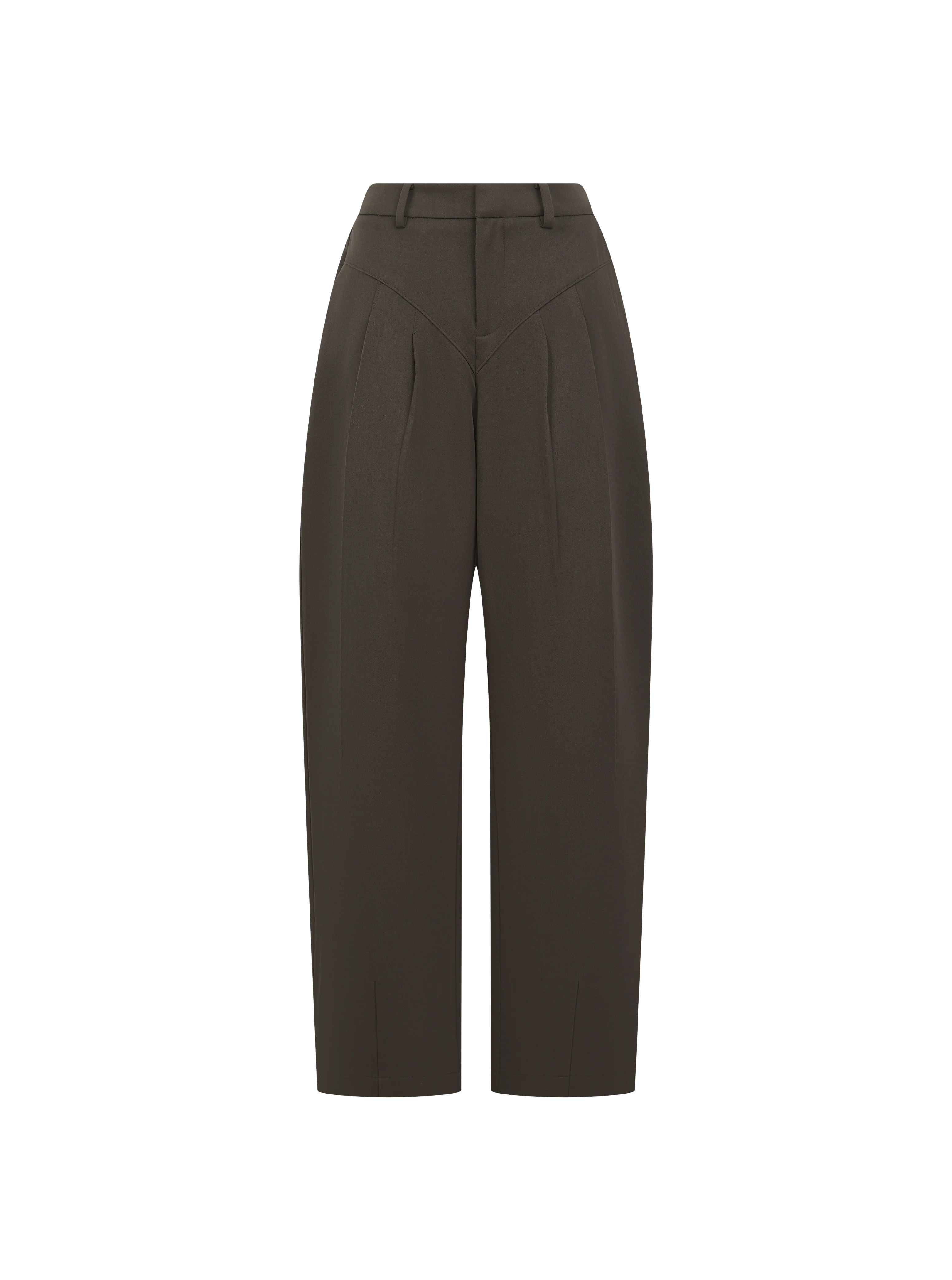 Tailored Balloon Trousers - Mole Brown | Maebe