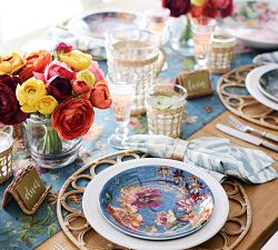 Ava Ikat Print Organic Cotton Napkins - Set of 4 | Pottery Barn (US)