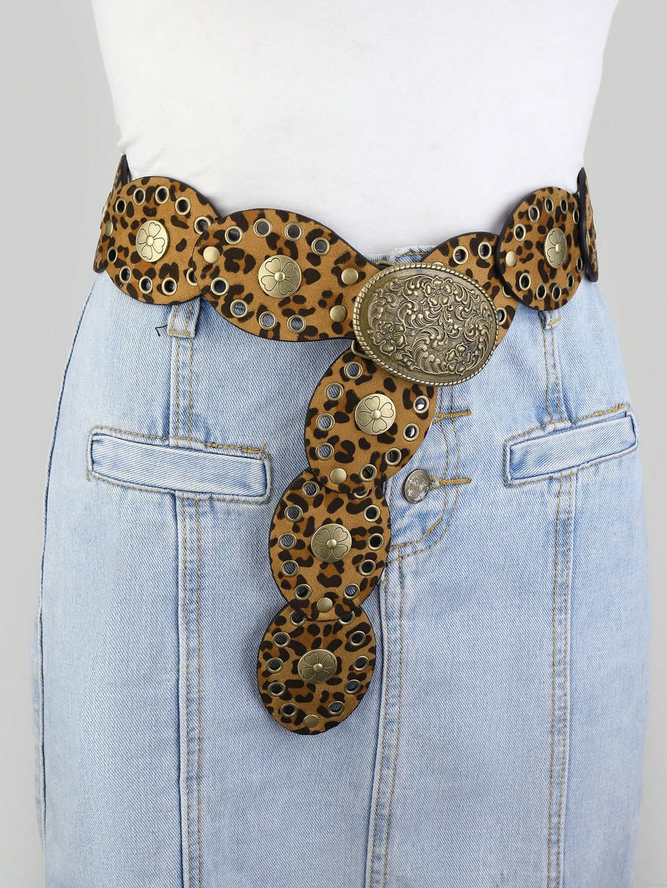 Women Vintage Western Style Coffee Belt To Decorate Jeans Dress Halloween | SHEIN