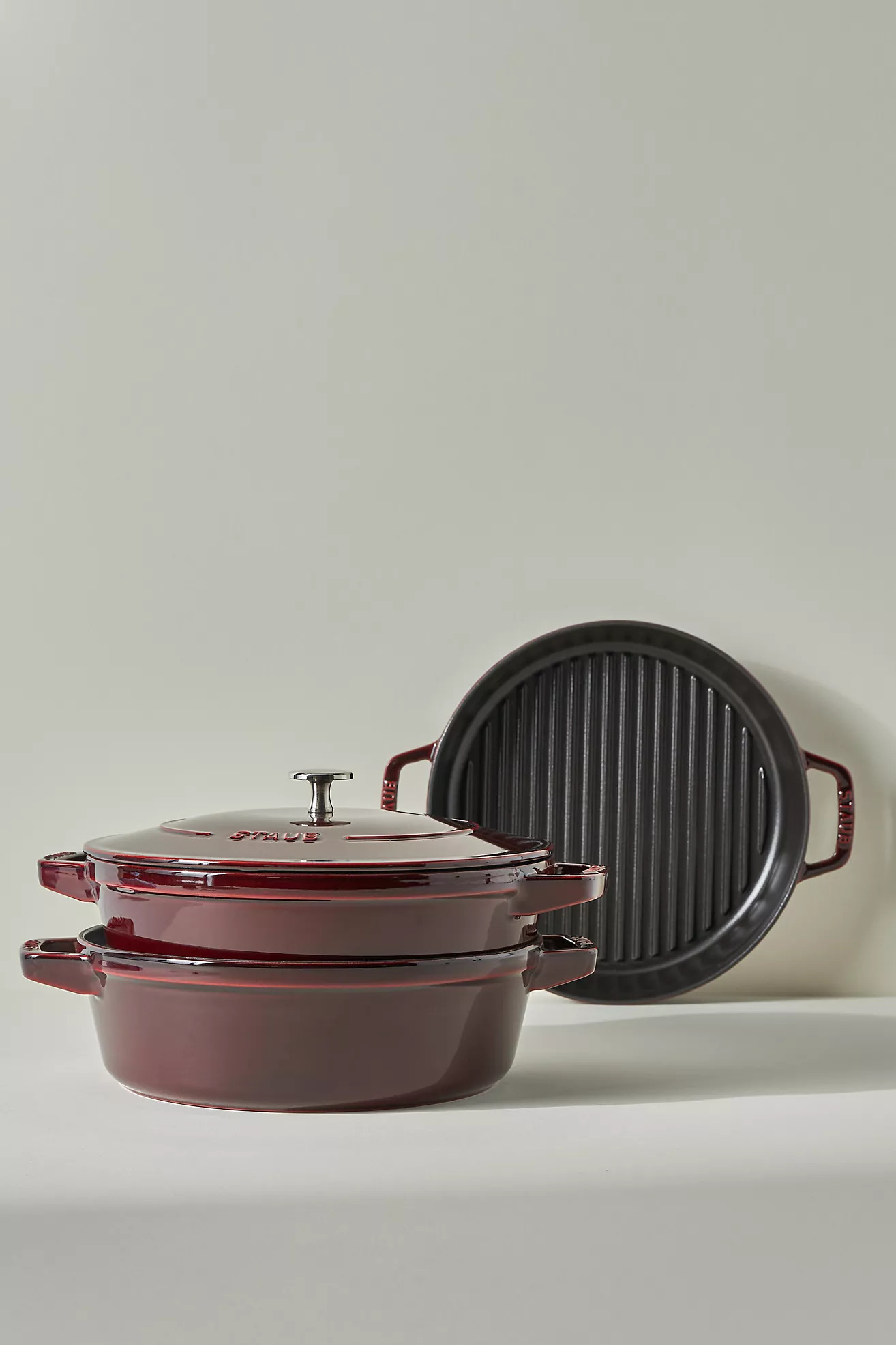 Staub Stackable Four-Piece Cast Iron Set | Anthropologie (US)