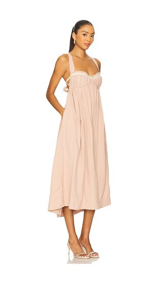 Free People Poppy Midi Dress in Blush. - size S | Revolve Clothing (Global)