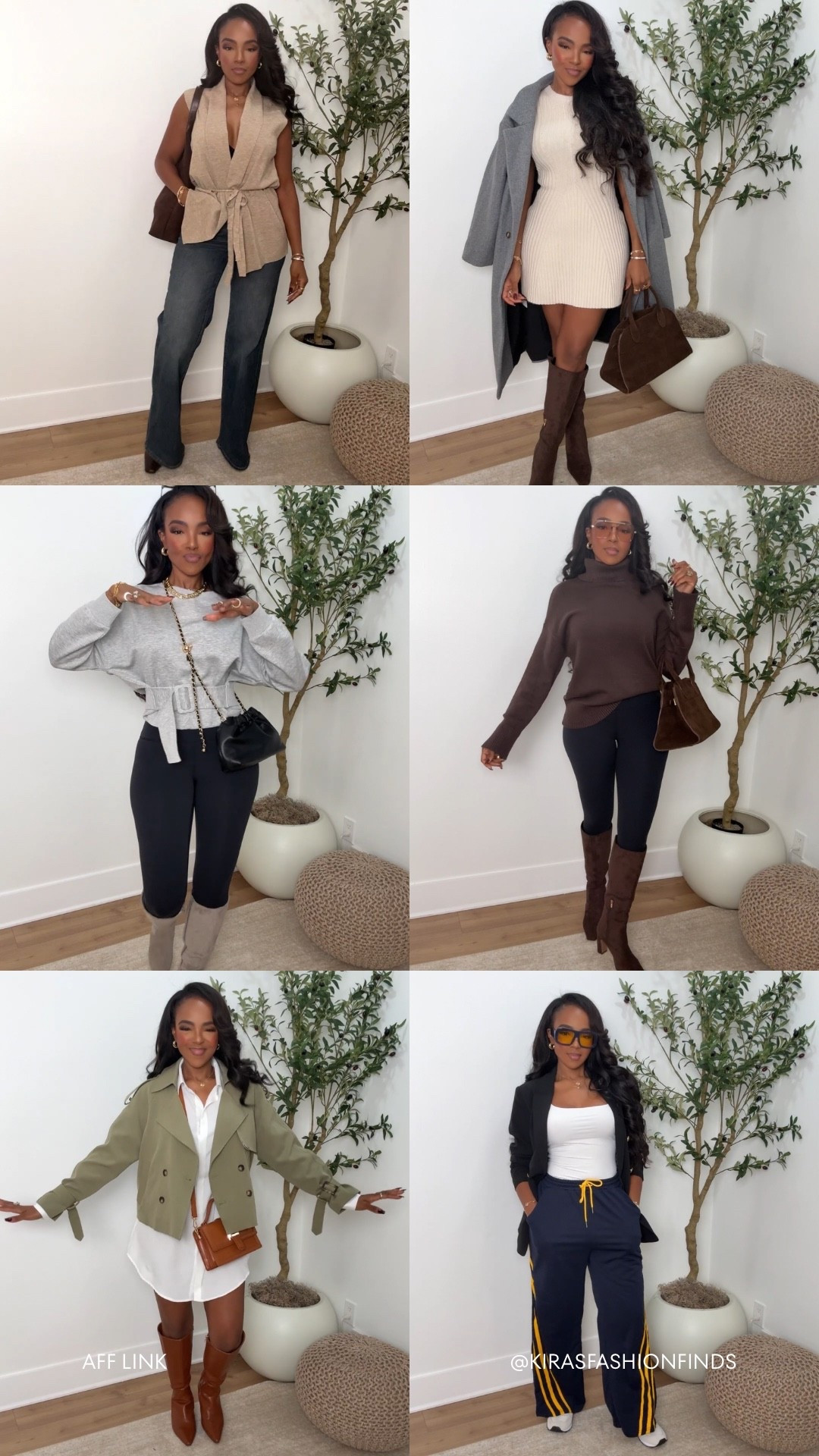 🍂 FALL STYLE EDIT | 6 CHIC OUTFITS FOR EVERY OCCASION 🍂

From coffee runs to date nights, these are the six outfits I’ve been reaching for on repeat — each one proves that elevated doesn’t have to mean complicated. Neutrals, cozy layers, and luxe textures make getting dressed this season effortless.

Every piece is linked below 👇🏽 Click each photo to shop or explore other color options available.

Wearing size small or 4 — true to size.
Perfect for: brunch, errands, casual workdays, or weekend plans.

fall outfit ideas, fall capsule wardrobe, neutral outfit inspo, chic fall looks, mom style outfit ideas, cozy knit outfits, elevated casual outfits, everyday chic, quiet luxury fashion, fall layering looks, capsule wardrobe staples, fall street style

Follow my Instagram @kirasfashionfinds on the @shop.LTK app to view this post and get my exclusive app-only content!

#LTKPetite #LTKFindsUnder100