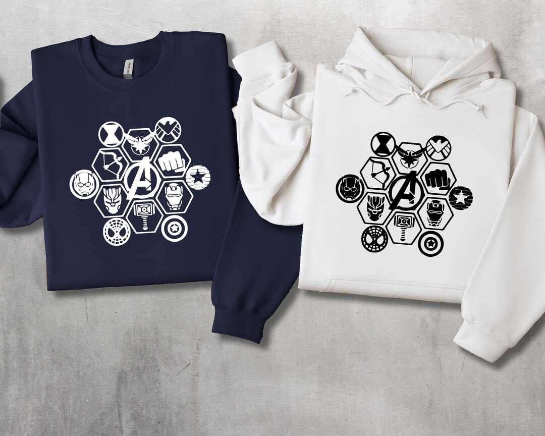 Avengers Lover Sweatshirt, Marvel Icon Hoodie, Minimal Superhero Fan Shirt, Comic Inspired Gift, ... | Etsy (US)