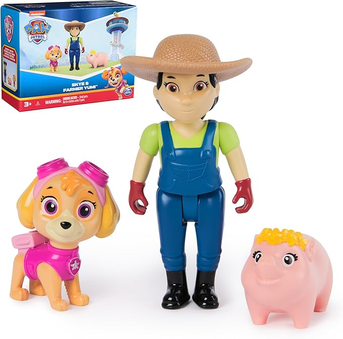Paw Patrol Skye, Farmer Yumi & Piggie Figures, Kids Toys for Boys and Girls Ages 3 and Up | Amazon (US)