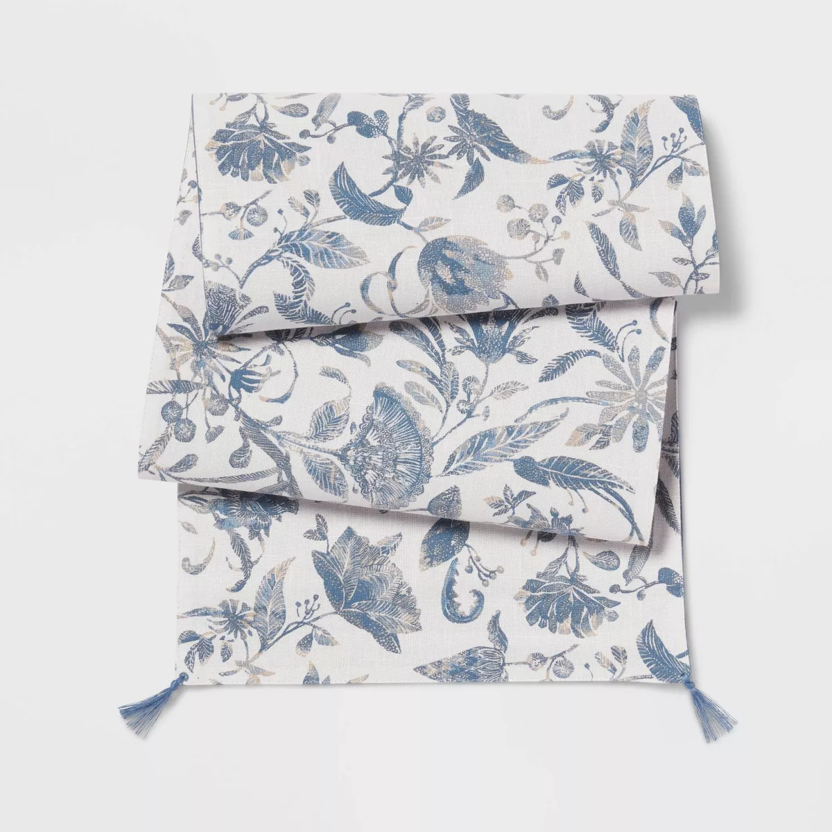 Cotton Floral Table Runner Blue - Threshold™ | Target