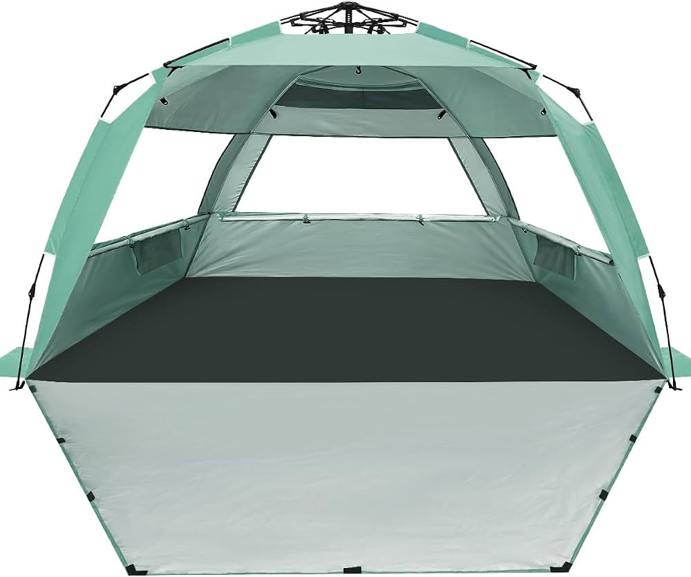 WhiteFang Deluxe Pop Up Beach Tent Sun Shade Shelter for 3-4/5-6 Person, UV Protection, Extendabl... | Amazon (US)