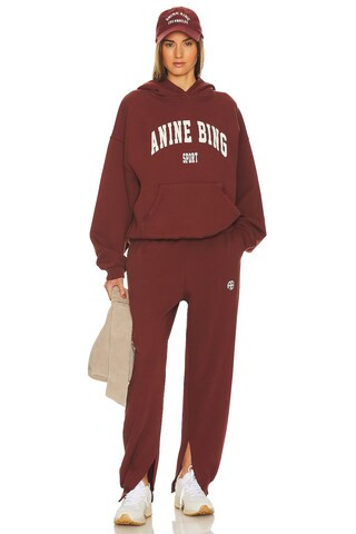 ANINE BING Tyler Jogger in Dark Cherry from Revolve.com | Revolve Clothing (Global)