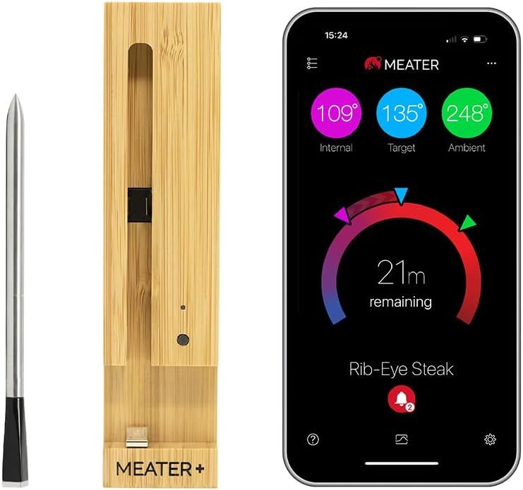MEATER Plus: Long Range Wireless Smart Meat Thermometer with Bluetooth Booster | for BBQ, Oven, G... | Amazon (US)