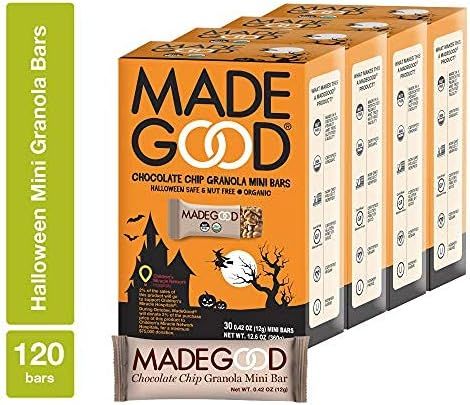 MadeGood Halloween Chocolate Chip Mini Granola Bars 120 Count Box (.42 Oz Each), Gluten Free, Veg... | Amazon (US)