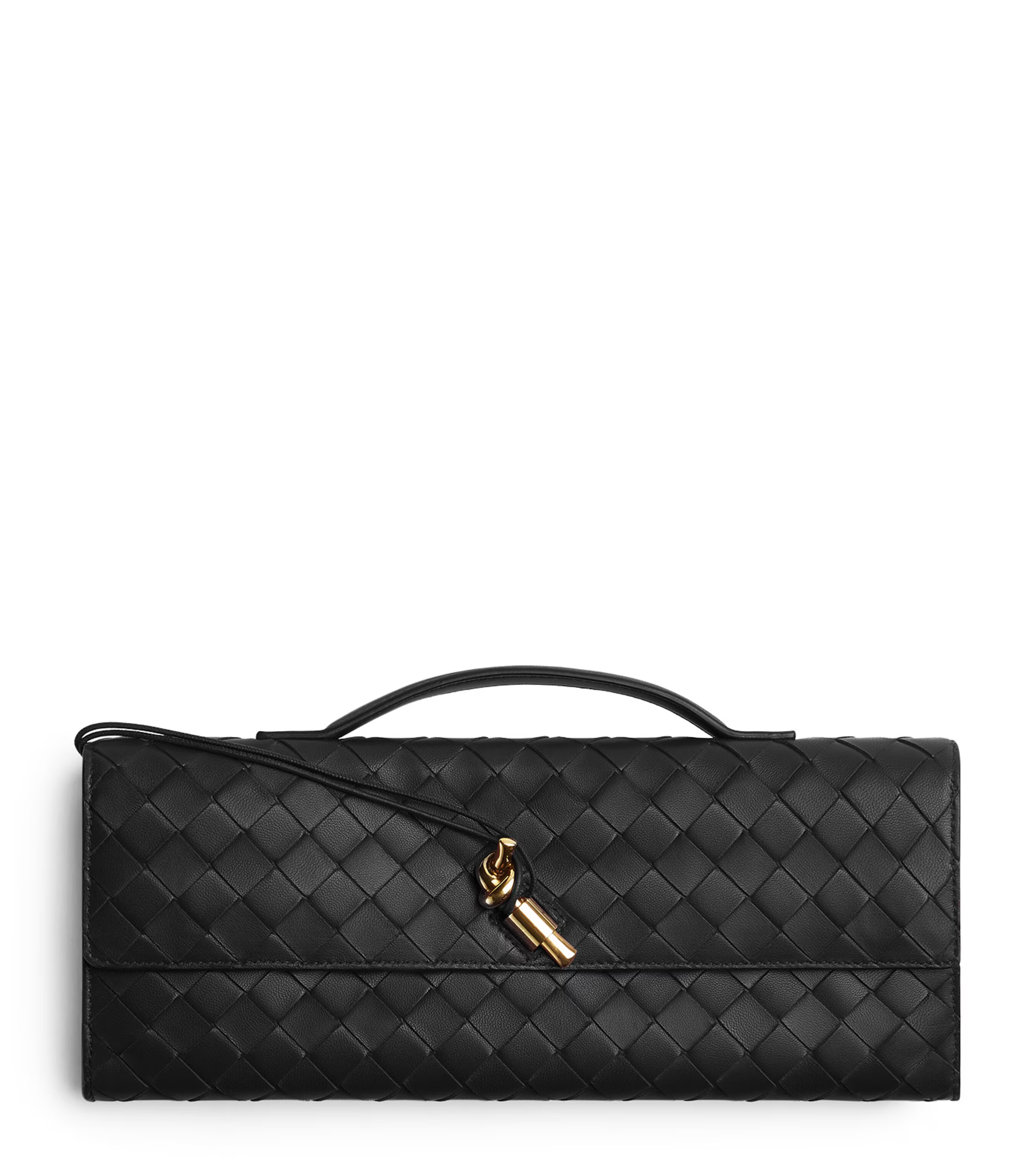 Bottega Veneta Mini Leather Andiamo Clutch Bag | Harrods