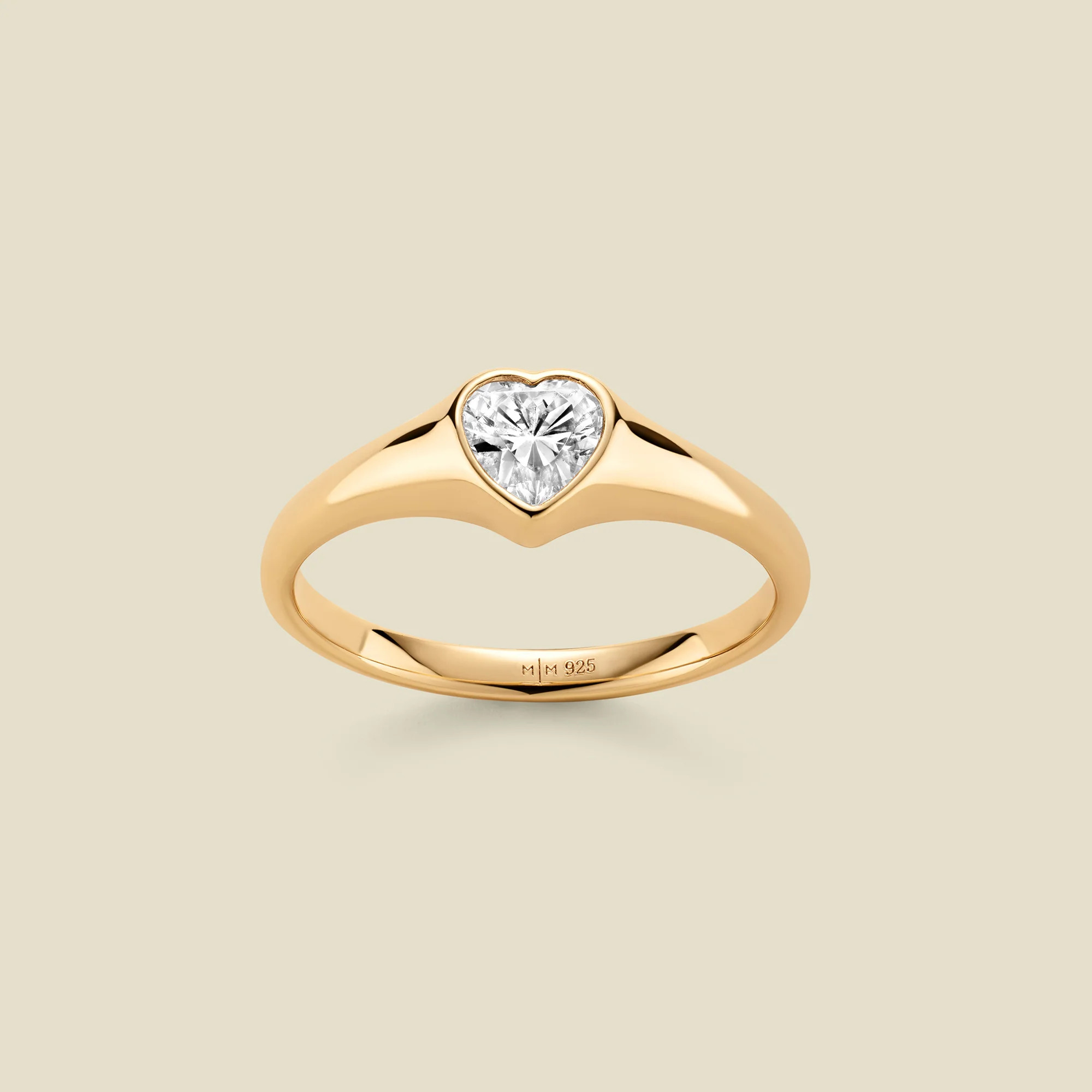 CZ Heart Signet Ring | Made By Mary | Made By Mary | Made By Mary