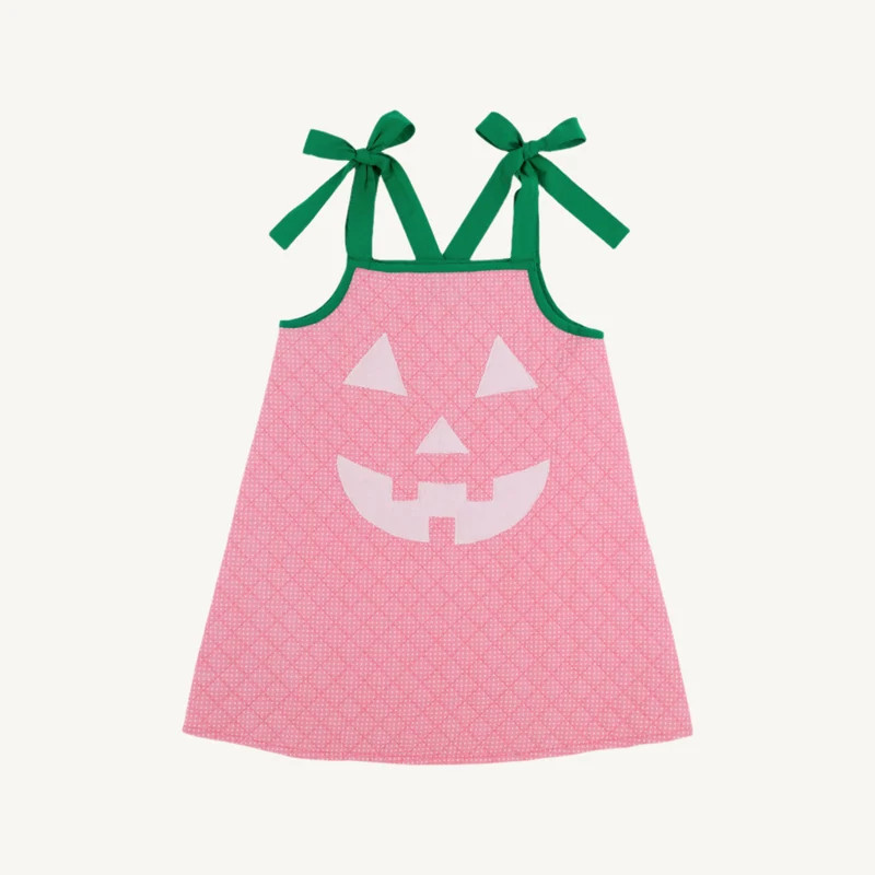 Halloween Pink Pumpkin Costume (Child) -Pink Micro Dot | The Beaufort Bonnet Company