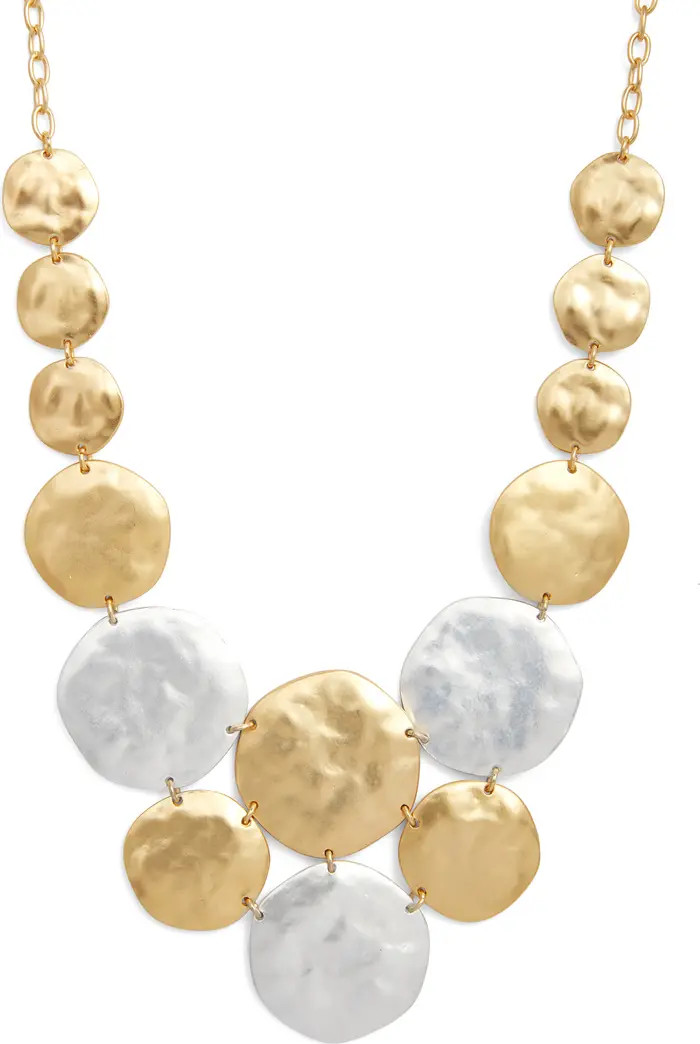 Hammered Circle Statement Bib Necklace | Nordstrom