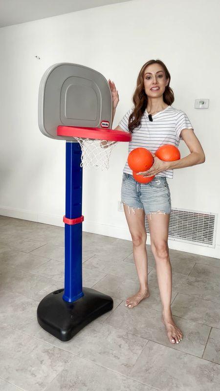 Got this toddler basketball set for Charli about two years ago and she still has so much fun with it! It has a broad height range and can be used indoors or outdoors!  I’m 5’4” for reference and you can see how high it goes in the video! 

#LTKFindsUnder50 #LTKVideo #LTKKids