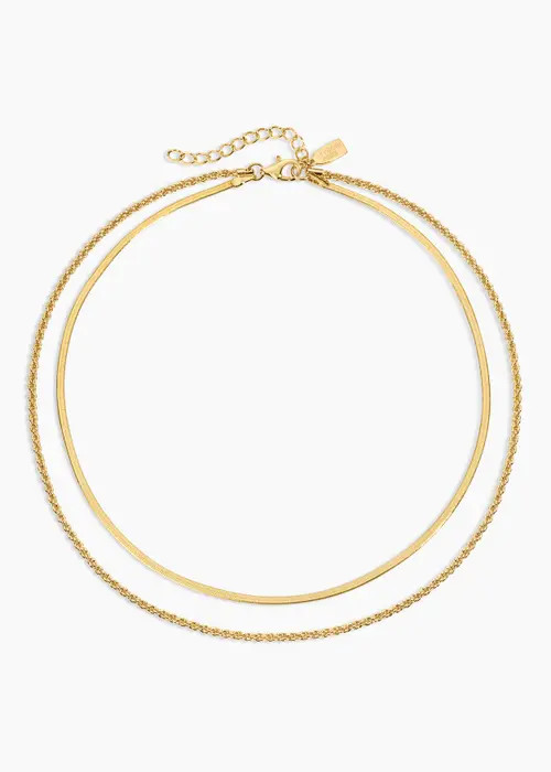 Electric Picks Twice As Nice Double Necklace in Gold at Nordstrom | Nordstrom