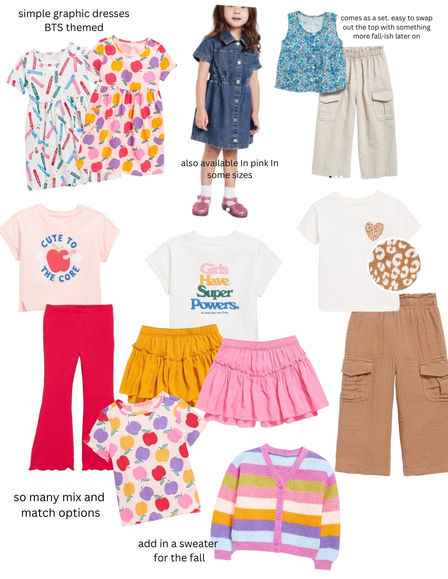 Toddler girls back to school outfits from old navyy