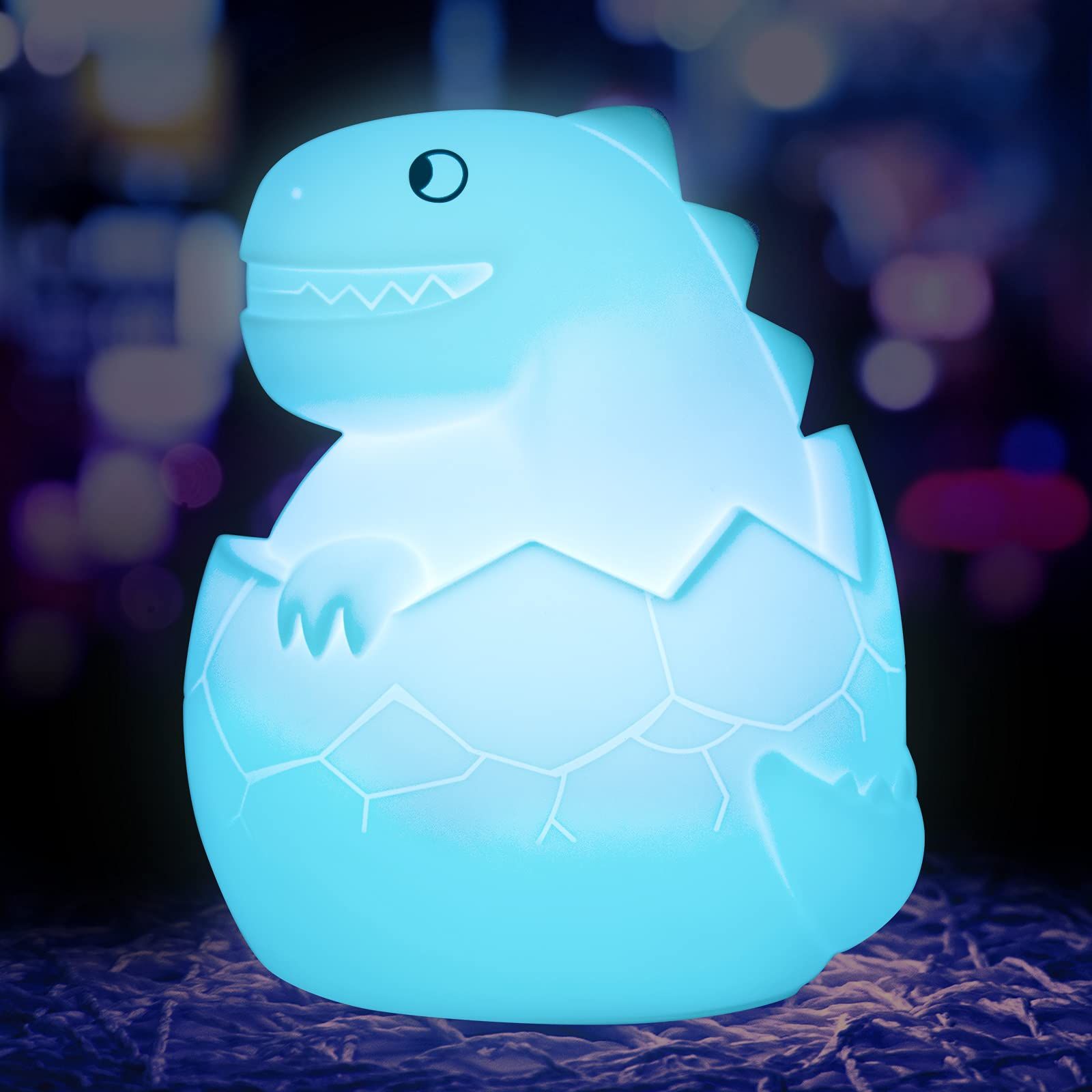 Dinosaur Night Light for Kids Room, BIRUI Cute Dino Lamp Boys Birthday Gifts Toddler Dinosaur Toys,  | Amazon (US)