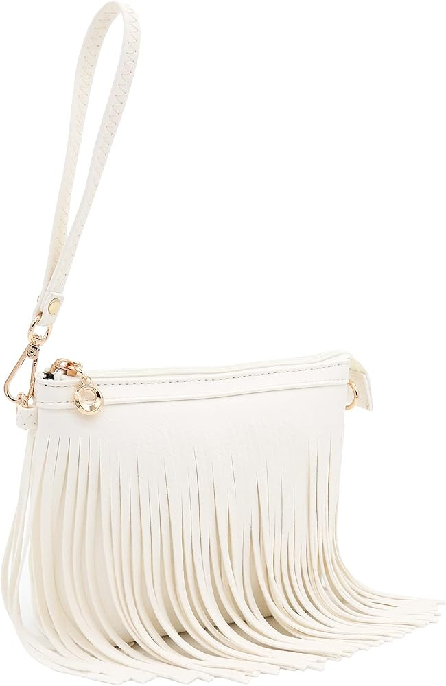 FashionPuzzle Small Fringe Crossbody Bag with Wrist Strap | Amazon (US)