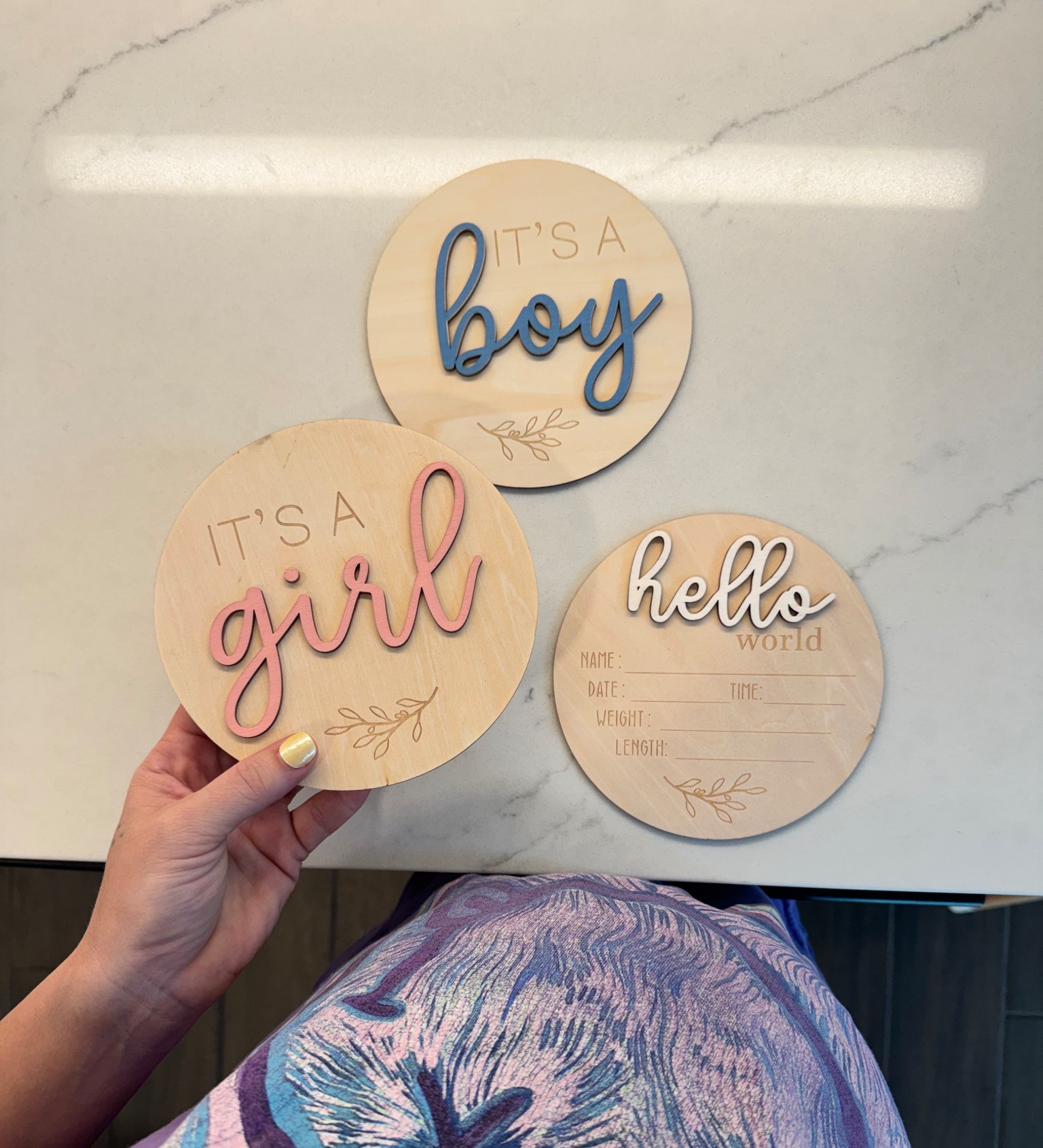 Only $9 they look expensive like the custom name one I did for AJ & Layla! 

So fun for a surprise gender! 

#LTKBaby #LTKBump