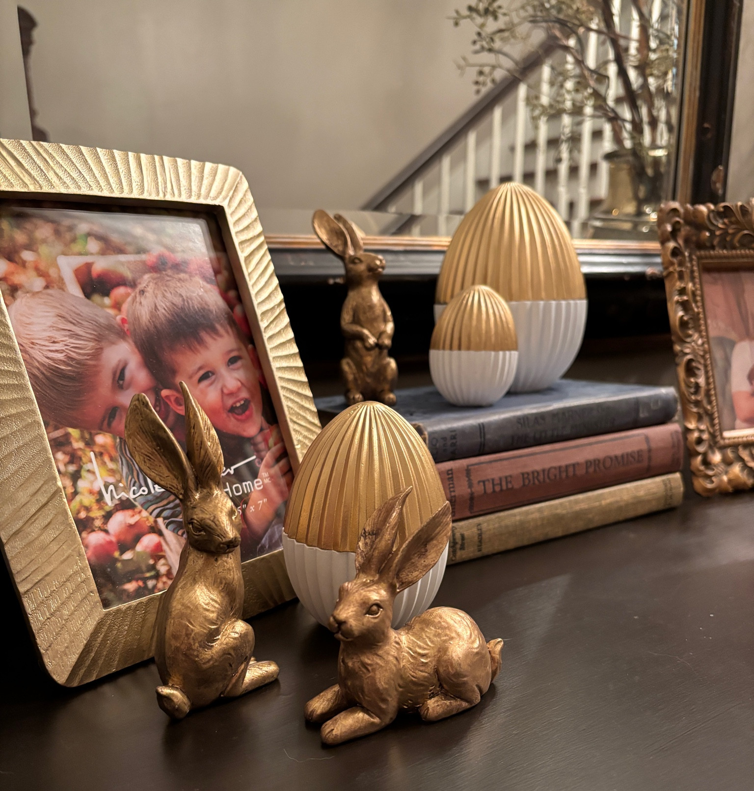 The perfect decor for Easter. How sweet are these little gold bunnies and eggs? 😍

#easter #bunnies #homedecor #home #amazon #amazonhome 

#LTKGiftGuide #LTKSeasonal #LTKHome