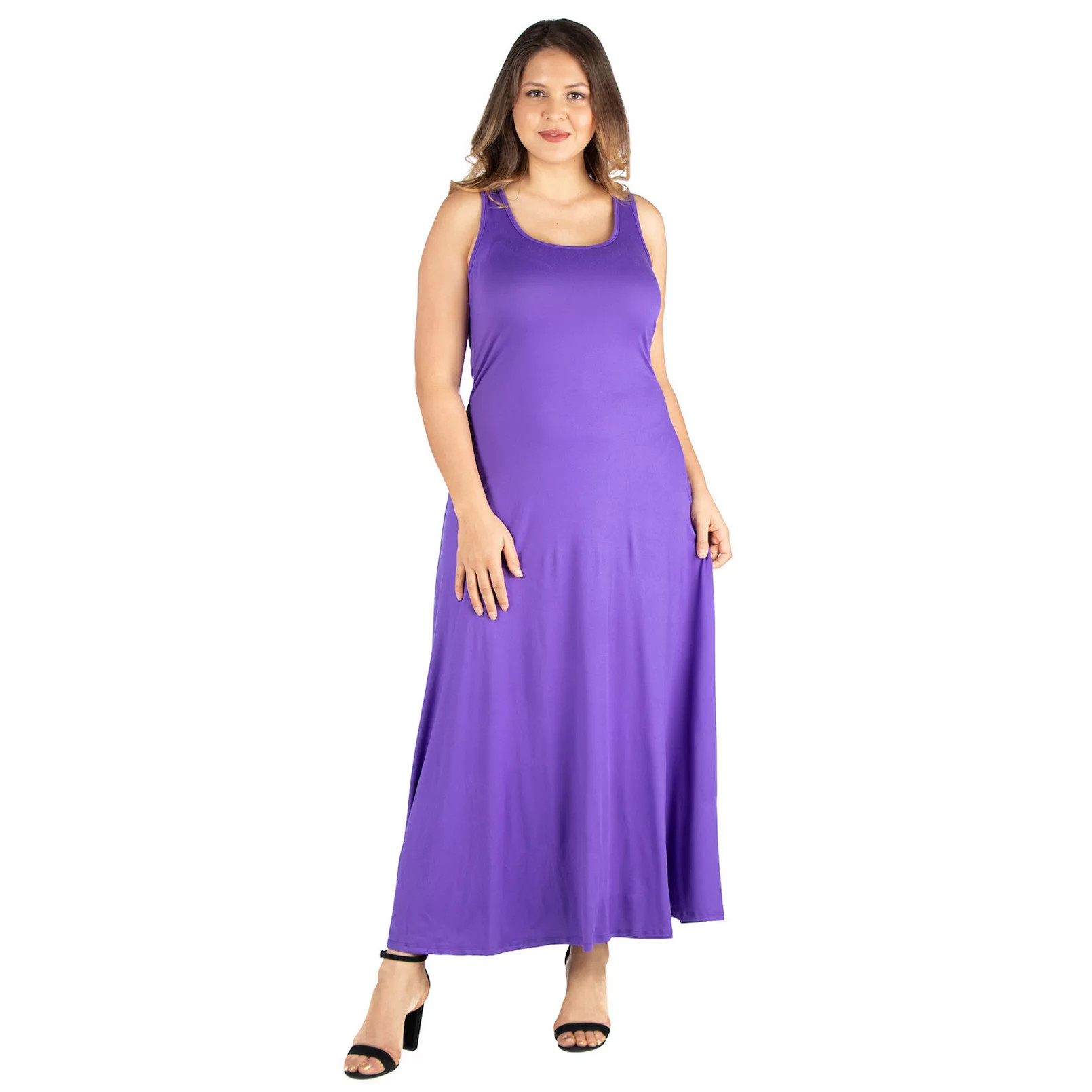Plus Size 24seven Comfort Apparel Simple A-Line Tank Maxi Dress | Kohl's