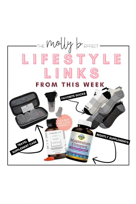 Here are my links from the week!!!

Travel with your supplements but don’t need to bring the whole canister with you?!? This travel supplement case is perfect for traveling with all of your protein powders, pre/post Workout, whatever you need

Bombas socks are the best! These are our favs, they will keep your feet dry all day (from sweat or rain 😉)

Nighttime supplements, magnesium has been the biggest game changer for us, so many incredible benefits and you’ll sleep
Sooo well! 
Js health detox and debloat, I take 2 every night after dinner to help with alllll the things 😆


#LTKfamily #LTKfindsunder50 #LTKfitness