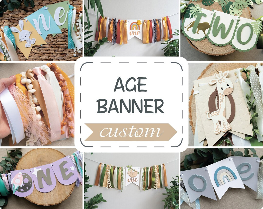 Matching or Custom High Chair Banner With Ribbons - Etsy | Etsy (US)