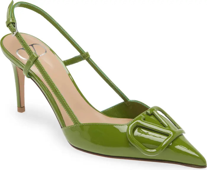 Valentino Garavani VLOGO Pointed Toe Slingback Pump (Women) | Nordstrom | Nordstrom