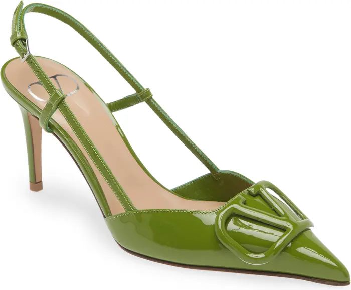 Valentino Garavani VLOGO Pointed Toe Slingback Pump (Women) | Nordstrom | Nordstrom